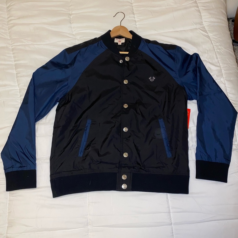 True Religion Varsity Jacket. Mens XL New with Tags.
